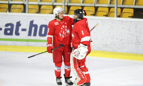 Torhüter Niki Kraus und Goalie Val Usnik