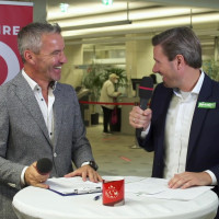 Joschi Peharz und Marc Brabant im Studio in der Kärntner Sparkasse Joschi Peharz und Marc Brabant im Studio in der Kärntner Sparkasse