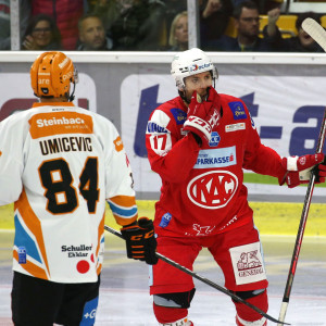 Manuel Ganahl (KAC) erzielte den ersten Treffer des Abends