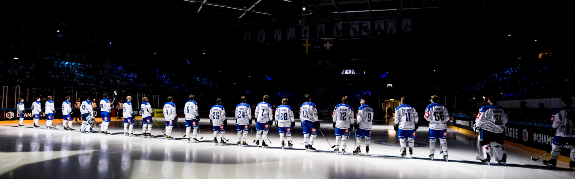 Der Leksands IF in der 7.650 Zuseher fassenden Tegera Arena