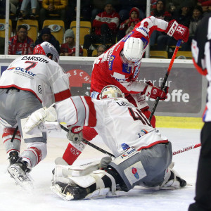 Nick Petersen (KAC) agierte im Heimspiel gegen Bratislava glücklos