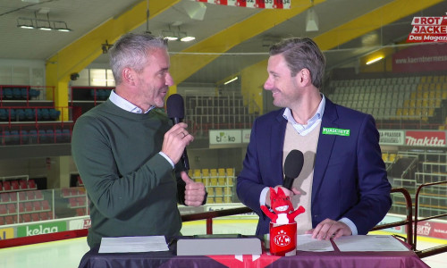 Joschi Peharz und Marc Brabant im Studio von #Rotjacken-TV