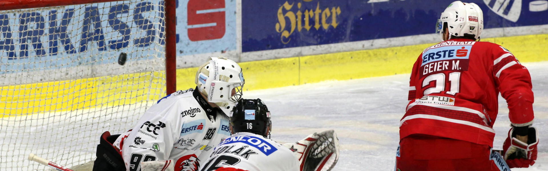 Manuel Geier (KAC) war einer der Torschützen beim letzten Heimspiel der Rotjacken gegen Znojmo (4:0)