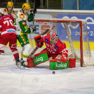 Goalie Jakob Holzer stand im Spiel gegen Lustenau unter schwerem Beschuss