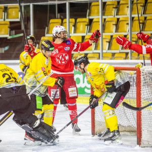 Der Jubel zum zwischenzeitlichen 3:1 für das EC-KAC Future Team