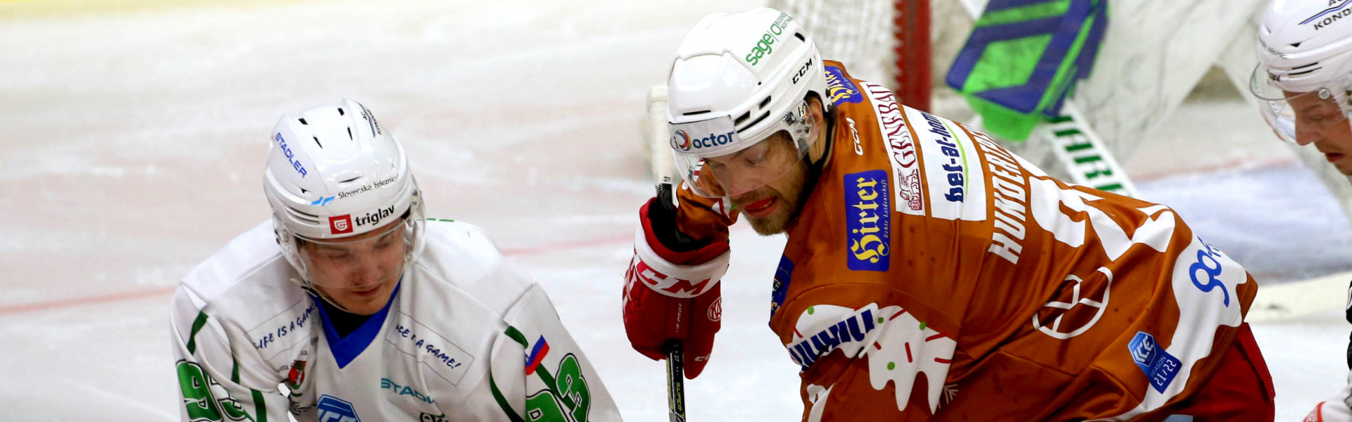 Die Rotjacken rund um Rückkehrer Thomas Hundertpfund mussten sich dem HK Olimpija Ljubljana im ersten Saisonduell geschlagen geben