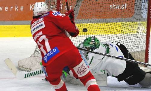 Rotjacken-Kapitän Manuel Ganahl schrieb im letzten Duell mit Ljubljana (3:1) zwei Mal an