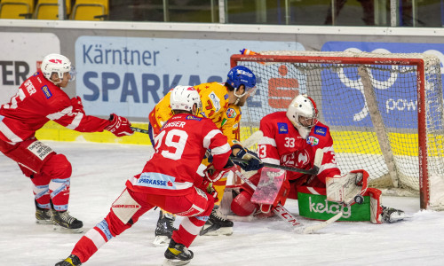 Goalie Florian Vorauer brillierte gegen Asiago mit 53 gehaltenen Schüssen