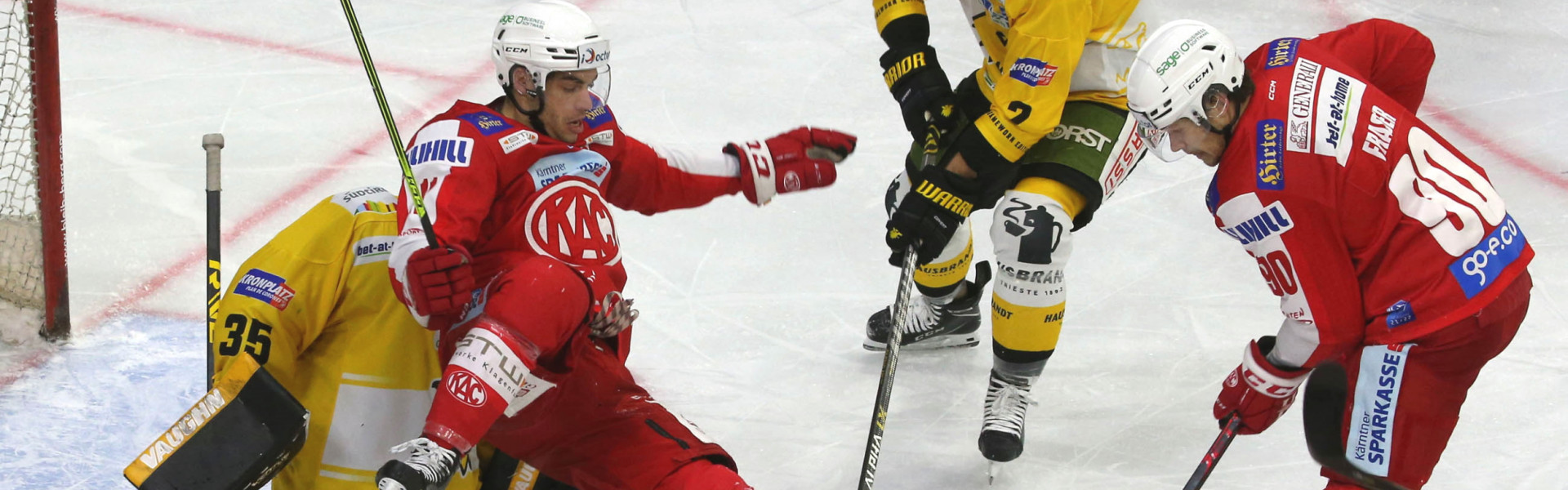 Die Rotjacken gastieren am Freitag zum zweiten Mal heuer in der Intercable Arena in Brunico/Bruneck