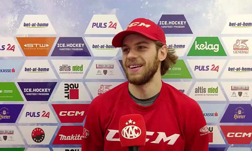 Daniel Obersteiner traf am Sonntag im Powerplay und lieferte später auch das Game Winning Assist