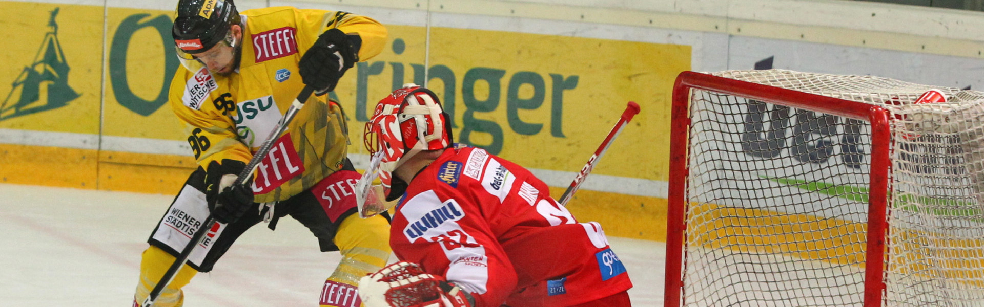 KAC-Goalie Sebastian Dahm kassierte bei drei Saisoneinsätzen gegen Wien nur einen Gegentreffer