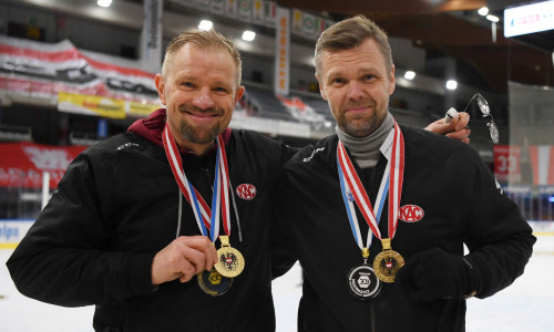 Petri Matikainen und Juha Vuori bleiben auch im kommenden Spieljahr auf der KAC-Kommandobrücke