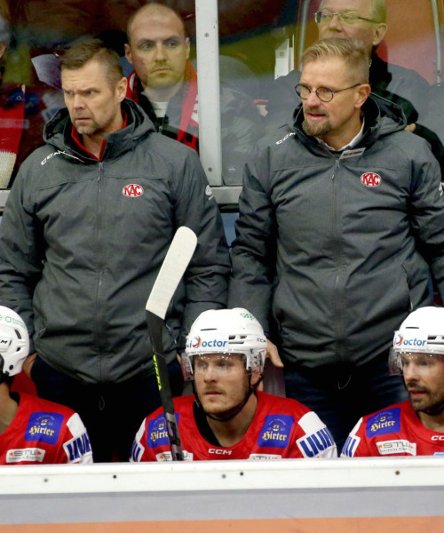 Juha Vuori (links) und Petri Matikainen (rechts) gehen in ihre dritte gemeinsame Saison beim EC-KAC