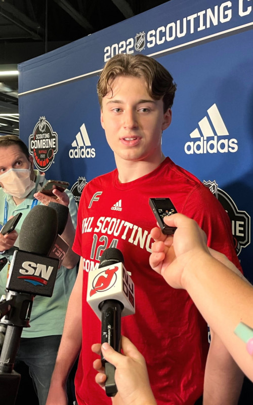 Schon beim NHL Draft Combine im Juni in Buffalo machte Marco Kasper gute Figur