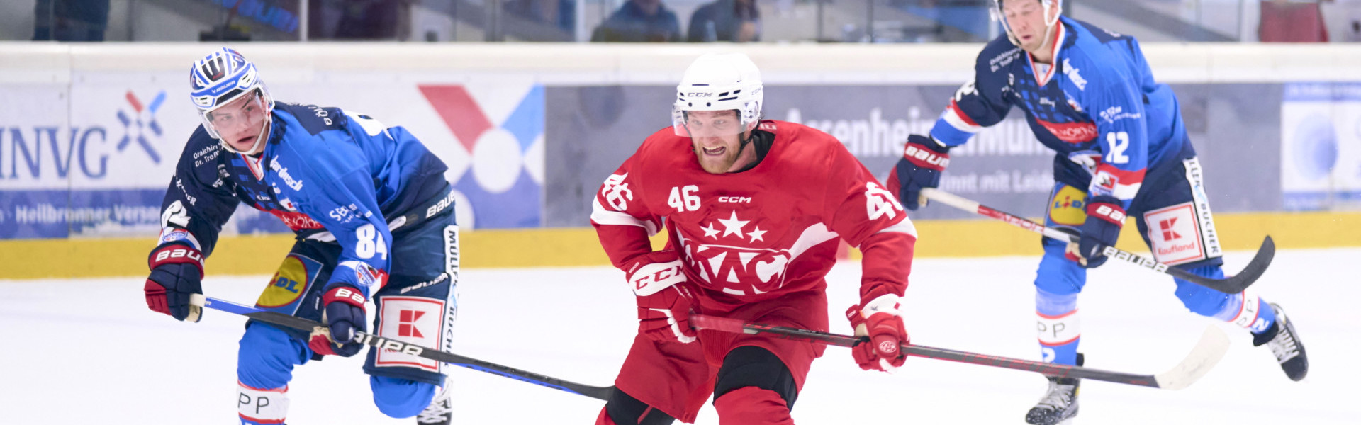 Johannes Bischofberger verbuchte im Testspiel bei den Heilbronner Falken einen Doppelpack