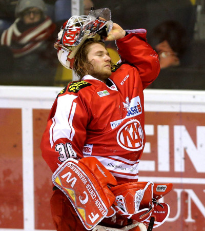 René Swette stand zwischen 2008 und 2016 in 227 Ligaspielen im Tor des EC-KAC