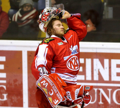 René Swette stand zwischen 2008 und 2016 in 227 Ligaspielen im Tor des EC-KAC