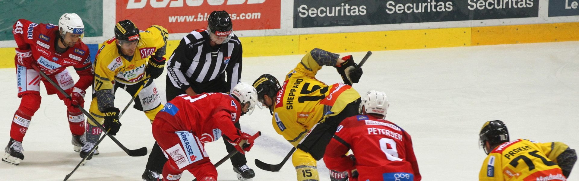 Die Rotjacken setzten sich am Freitagabend bei den Vienna Capitals klar mit 4:0 durch