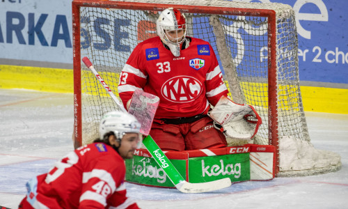 Goalie Florian Vorauer parierte bei seinem Saisondebüt gegen die Steel Wings Linz alle 29 Schüsse auf sein Tor