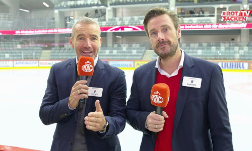 Joschi Peharz und Marc Brabant fassen den Heimsieg gegen die Vienna Capitals zusammen