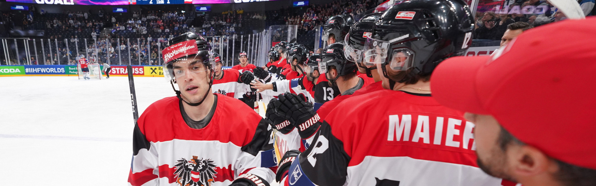 Lukas Haudum spielt mit dem Team Austria beim Deutschland Cup 2022