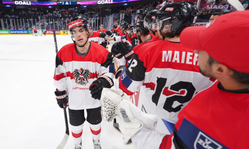 Lukas Haudum spielt mit dem Team Austria beim Deutschland Cup 2022