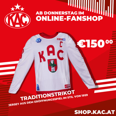 Ab Donnerstag auf shop.kac.at: Das Traditionstrikot der Rotjacken von 1959