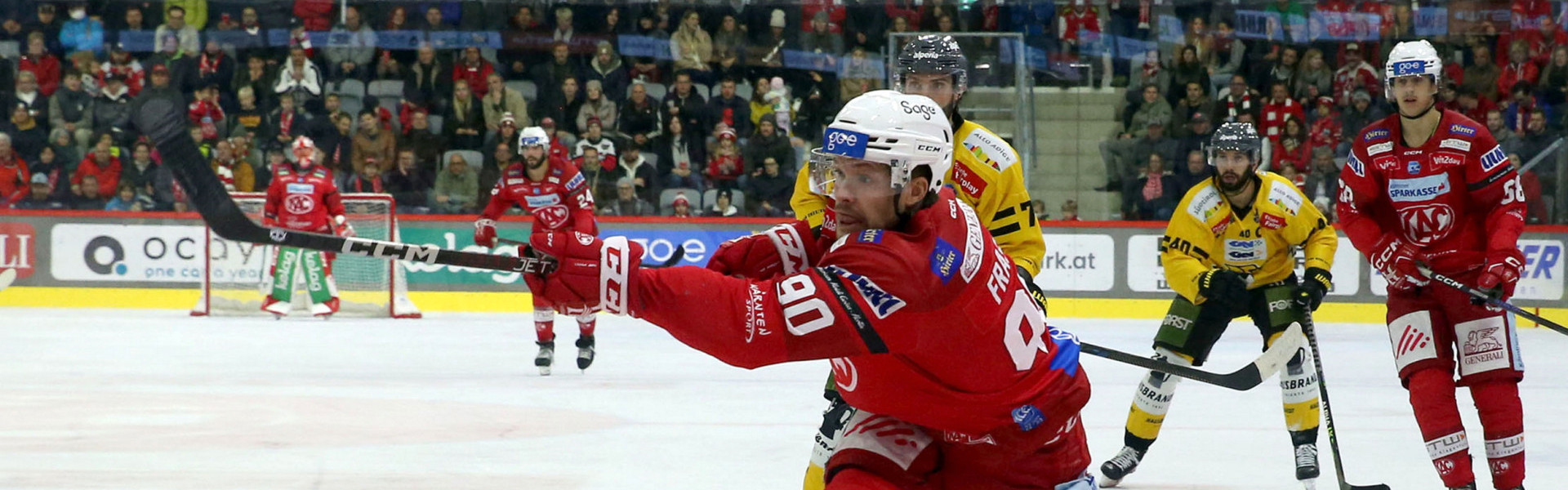 Matt Fraser und der EC-KAC empfangen am Sonntag bereits ab 13.00 Uhr den HC Pustertal Wölfe