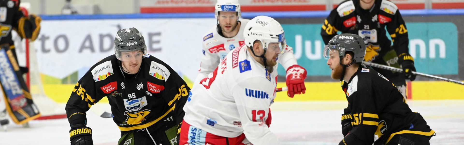 Rihards Bukarts erzielte in Brunico/Bruneck seinen siebten Saisontreffer für den EC-KAC