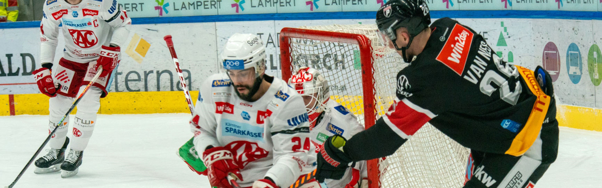 Im dritten Saisonduell mit den Pioneers Vorarlberg konnte der EC-KAC endlich seinen ersten Sieg einfahren