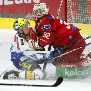Die Gäste aus Villach konnten KAC-Goalie Sebastian Dahm am Sonntagabend drei Mal bezwingen Die Gäste aus Villach konnten KAC-Goalie Sebastian Dahm am Sonntagabend drei Mal bezwingen
