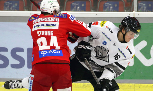 Für Dornbirn und Wien bestritt Simeon Schwinger bislang 21 Ligaspiele gegen den EC-KAC