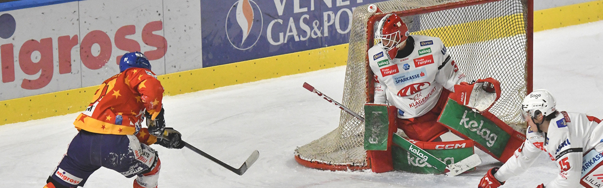 Goalie Florian Vorauer war bei seinem Saisondebüt trotz fünf Gegentreffern ein guter Rückhalt