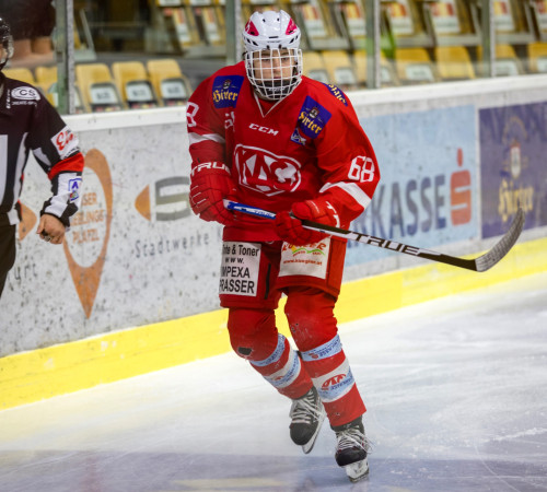 Marco Kasper im Heimspiel des AHL-Teams des EC-KAC gegen Lustenau am 23. Januar 2020