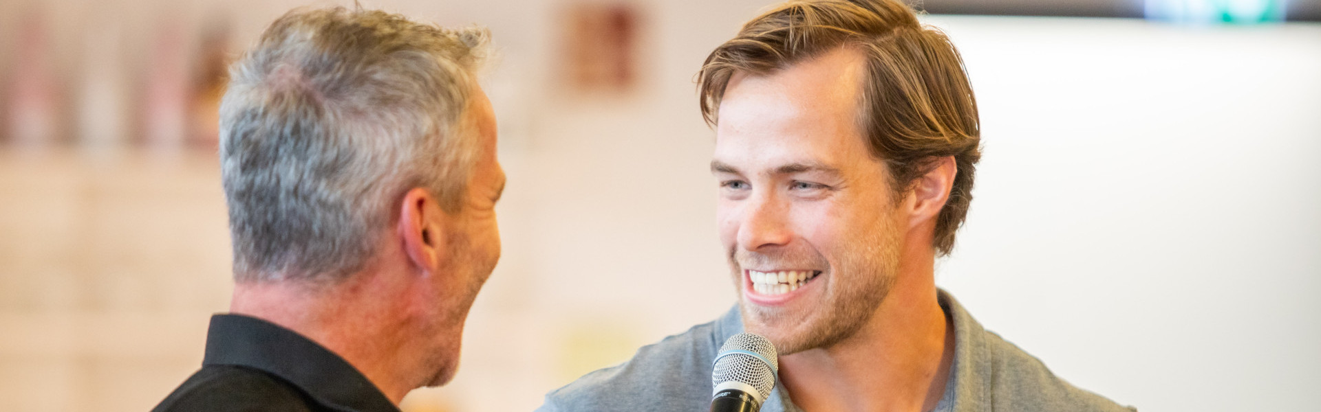 Auch Kapitän Thomas Hundertpfund war beim Sponsorenabend in der Heidi Horten-Arena mit dabei