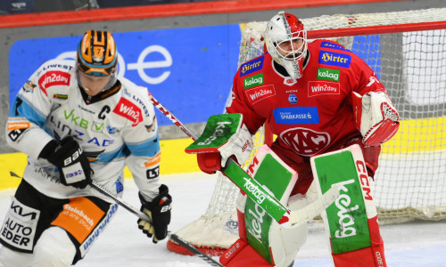 Florian Vorauer parierte im Shootout alle drei Versuche der Black Wings und sicherte dem EC-KAC den zweiten Zähler