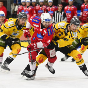 Die Wirkungskreise der Rotjacken in der Offensivzone - hier jener von Marcel Witting - wurden von den Gästen gut beschränkt Die Wirkungskreise der Rotjacken in der Offensivzone - hier jener von Marcel Witting - wurden von den Gästen gut beschränkt