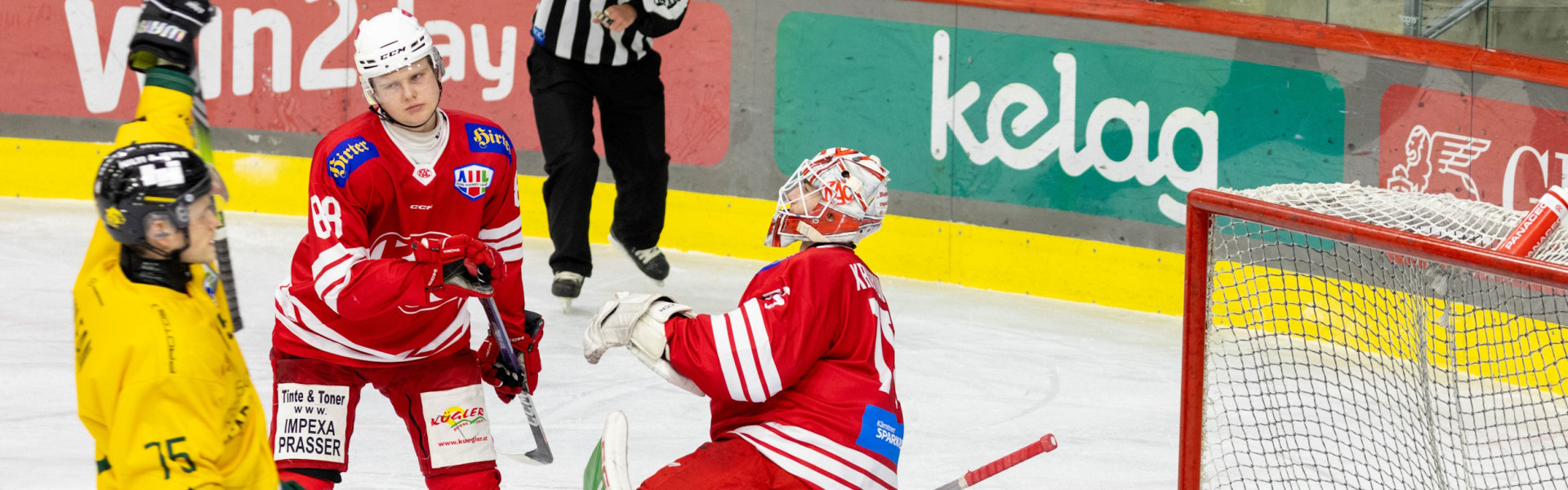 Der Klagenfurter Max Wilfan steuerte vier Scorerpunkte zu Lustenaus Sieg beim EC-KAC Future Team bei