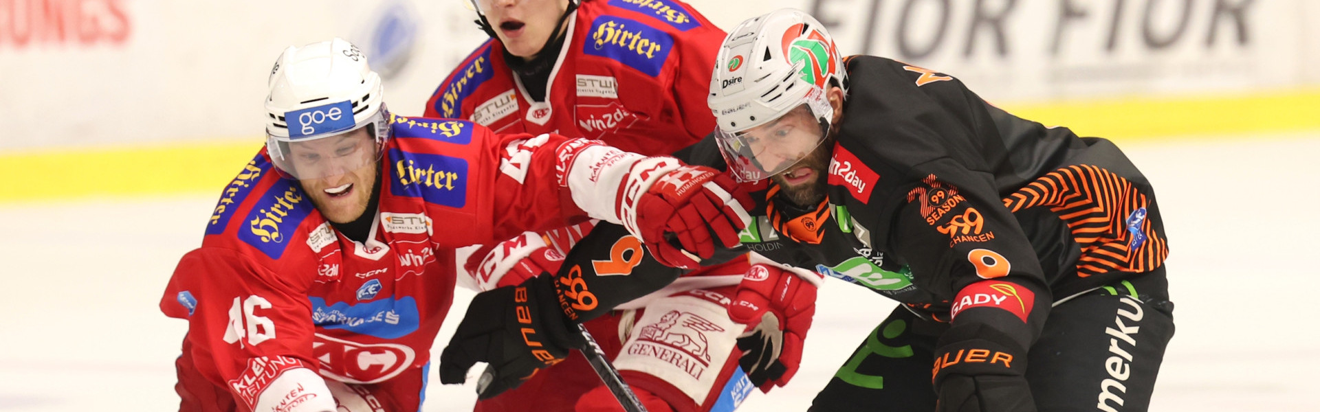 Johannes Bischofberger erzielte in der Partie in Graz in Minute 38 das Game Winning Goal für den EC-KAC