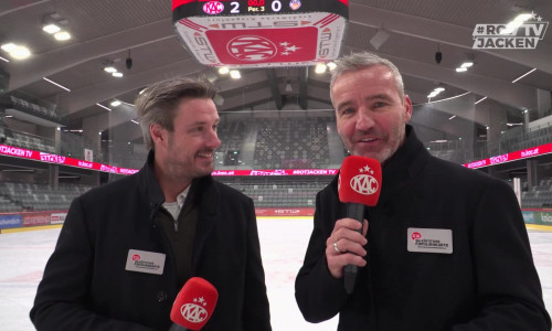 Marc Brabant und Joschi Peharz blicken auf das letzte Heimspiel im Kalenderjahr 2023 zurück