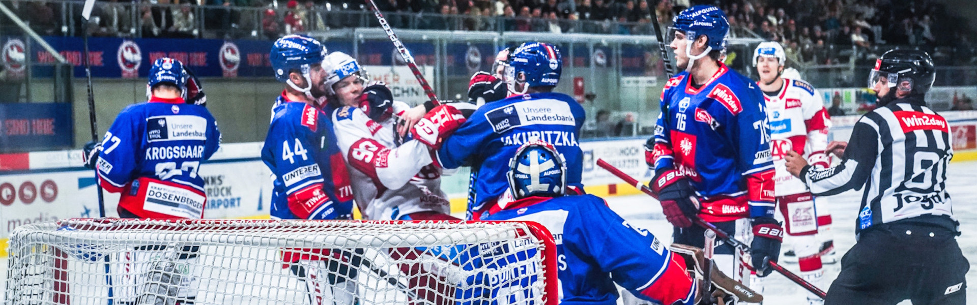 Im ersten Auswärtsspiel der Saison in Innsbruck ging der EC-KAC in Führung, danach erzielten die Haie jedoch vier unbeantwortete Treffer