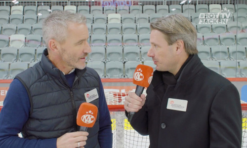 Joschi Peharz und Marc Brabant analysieren den 8:5-Heimsieg der Rotjacken gegen die Pioneers Vorarlberg