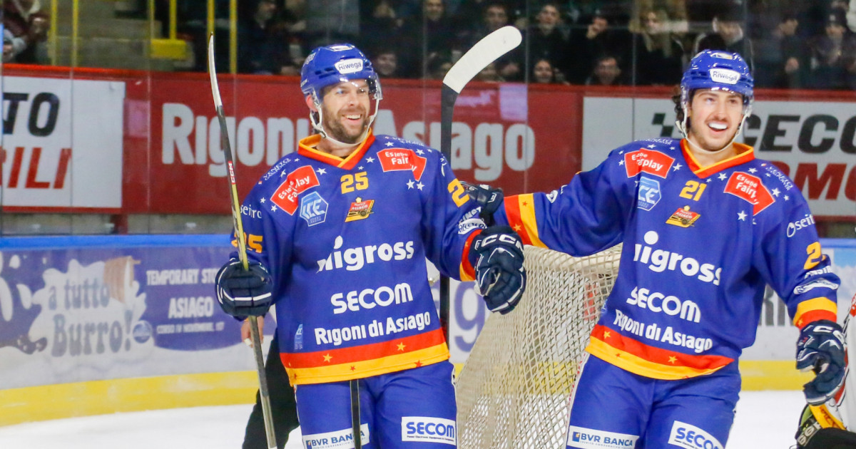 Maillot De Hockey Gameworn Asiago - Authentique, Porté En Match, Occasion