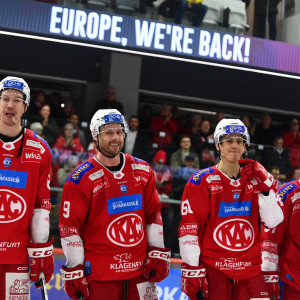 2024-02-13_KACAVS-5 Nach dem Spiel durften sich die Rotjacken über die fünfte Champions Hockey League-Teilnahme der Klubgeschichte freuen
