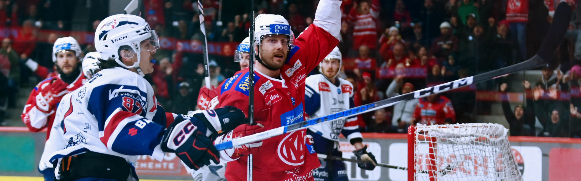 Jan Muršak schoss den EC-KAC am Dienstagabend mit einem Doppelpack in die Champions Hockey Leauge