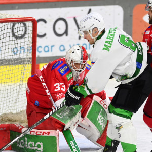 Goalie Florian Vorauer lieferte im letzten KAC-Heimspiel im Grunddurchgang eine vollumfänglich überzeugende Leistung ab