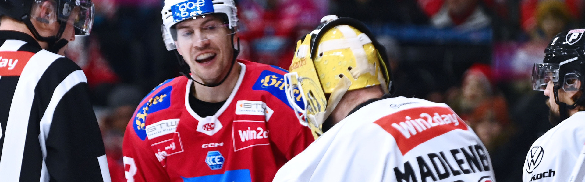 Nick Petersen und die Rotjacken treffen im Viertelfinale auf Ex-Mitspieler David Madlener und die Pioneers Vorarlberg