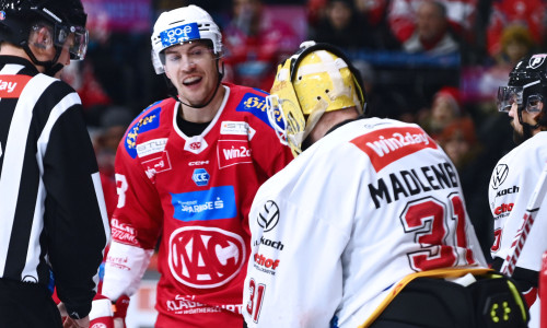 Nick Petersen und die Rotjacken treffen im Viertelfinale auf Ex-Mitspieler David Madlener und die Pioneers Vorarlberg