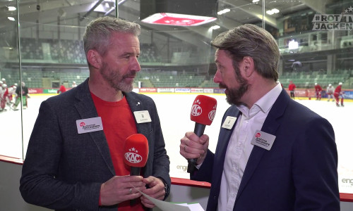 Joschi Peharz und Marc Brabant waren beim Abschlusstraining des EC-KAC vor dem ersten Halbfinalspiel mit dabei