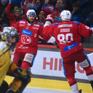 Nach mustergültiger Vorlage von Manuel Ganahl erzielte Niki Kraus das zwischenzeitliche 3:0 für die Klagenfurter Nach mustergültiger Vorlage von Manuel Ganahl erzielte Niki Kraus das zwischenzeitliche 3:0 für die Klagenfurter